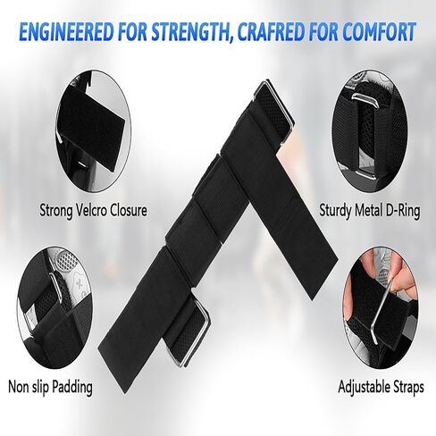 Dumbbell Foot Attachment Adjustable Ankle Weight Straps for Leg Workouts, Tibialis Trainer Hip Flexor Exercises Secure Fit for Hamstring Curls, Leg Extensions Home Gym Training in Saudi Arabia