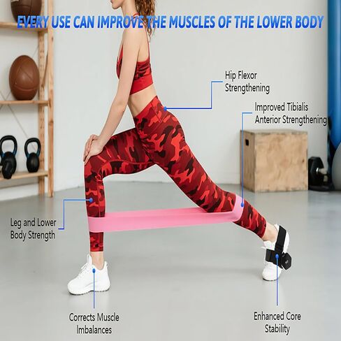 Dumbbell Foot Attachment Adjustable Ankle Weight Straps for Leg Workouts, Tibialis Trainer Hip Flexor Exercises Secure Fit for Hamstring Curls, Leg Extensions Home Gym Training in Saudi Arabia
