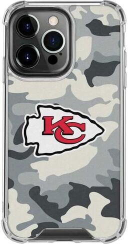 Skinit Clear Phone Case Compatible with iPhone 14 Pro - Officially Licensed NFL Kansas City Chiefs Camo Design in Saudi Arabia
