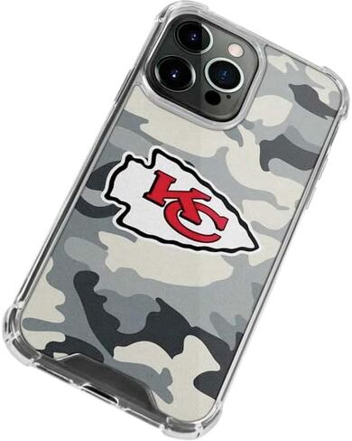 Skinit Clear Phone Case Compatible with iPhone 14 Pro - Officially Licensed NFL Kansas City Chiefs Camo Design in Saudi Arabia