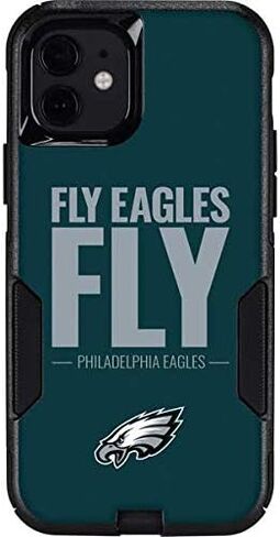 Skinit Decal Phone Skin Compatible with OtterBox Commuter Case for iPhone 12 - Officially Licensed NFL Philadelphia Eagles Team Motto Design in Saudi Arabia