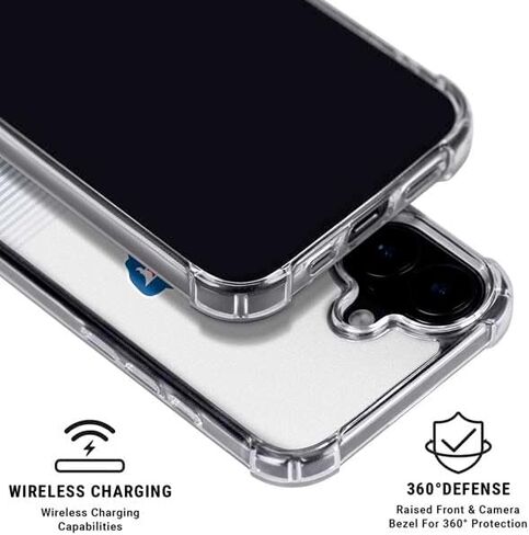 Skinit Clear Phone Case Compatible with iPhone 16 - Officially Licensed NFL Buffalo Bills Black & White Design in Saudi Arabia