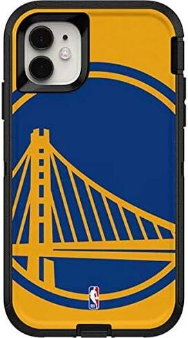 ملصق Skinit متوافق مع حافظة OtterBox Defender iPhone 11 - تصميم شعار كبير مرخص رسميًا من NBA Golden State Warriors in Saudi Arabia