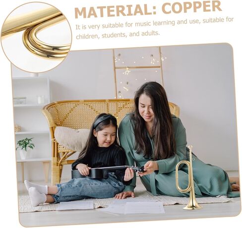 Toyvian Copper Bugle Trumpet Lightweight Military Wind Instrument for Beginners High Grade Horn for Playing Taps and School Bands Easy to Carry and Play in Saudi Arabia