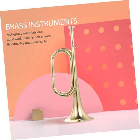 Toyvian Copper Bugle Trumpet Lightweight Military Wind Instrument for Beginners High Grade Horn for Playing Taps and School Bands Easy to Carry and Play in Saudi Arabia