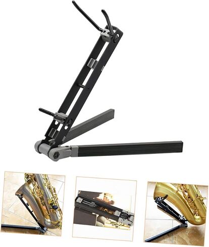 Foldable Portable Alto Saxophone Stand Metal Bracket with Soft Non-slip Contact Points Stable Holder for Home and Music Classroom Use in Saudi Arabia