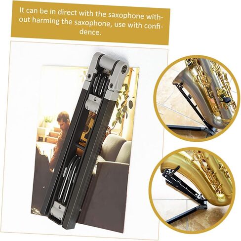 Foldable Portable Alto Saxophone Stand Metal Bracket with Soft Non-slip Contact Points Stable Holder for Home and Music Classroom Use in Saudi Arabia