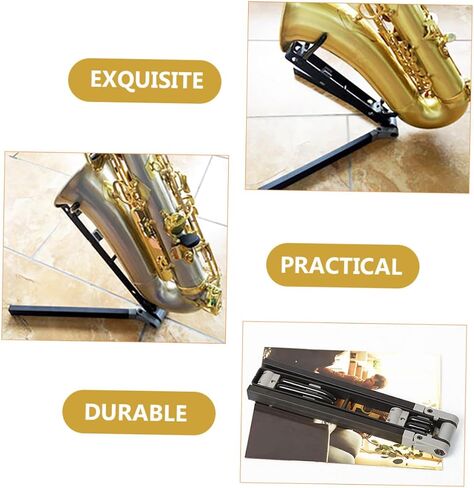 Foldable Portable Alto Saxophone Stand Metal Bracket with Soft Non-slip Contact Points Stable Holder for Home and Music Classroom Use in Saudi Arabia