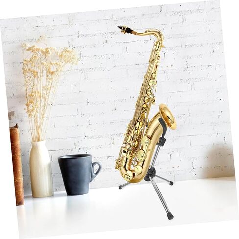 Foldable Alto Saxophone Stand Portable Wind Instrument Bracket with Anti-slip Rubber Base Triangular Support Stable Tripod Holder for Alto Tenor Saxophone in Saudi Arabia