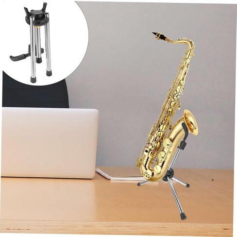Foldable Alto Saxophone Stand Portable Wind Instrument Bracket with Anti-slip Rubber Base Triangular Support Stable Tripod Holder for Alto Tenor Saxophone in Saudi Arabia