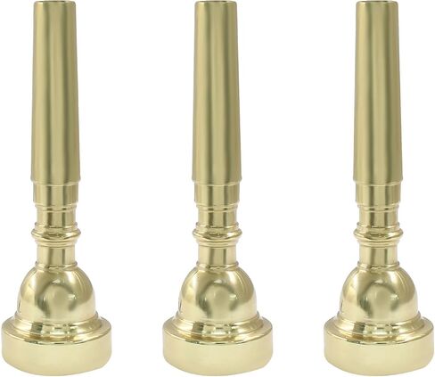 3 Pack 7C 5C 3C Compatible Trumpet Mouthpiece Set, Silver Trumpet Accessories Brass Trumpet Mouthpiece, Cleaning Cloth Mouthpiece for Beginners Professional Players in Saudi Arabia