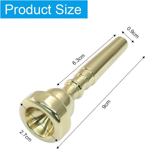 3 Pack 7C 5C 3C Compatible Trumpet Mouthpiece Set, Silver Trumpet Accessories Brass Trumpet Mouthpiece, Cleaning Cloth Mouthpiece for Beginners Professional Players in Saudi Arabia