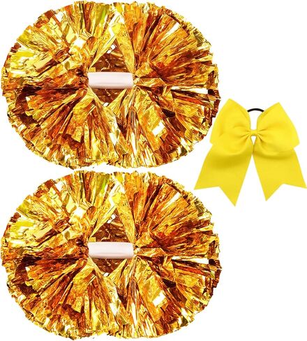 3PCS Cheerleading Pom Poms with Baton Handle for Team Spirit Sports Dance Cheering Kids Adults in Saudi Arabia