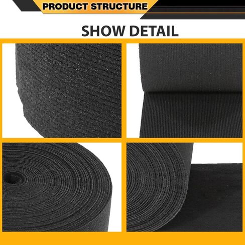 12" x 100ft Outdoor Boat Trailer Bunk Carpet for Boat Trailer Runner Decks Patios Boat Docks Porches, Black Roll Marine Carpet, Replacement Parts Ribbed Double Carpet in Saudi Arabia
