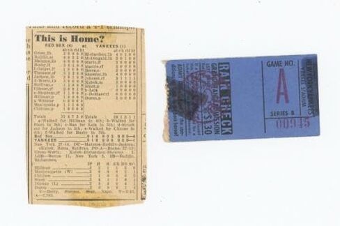 16‏/04‏/60 بطاقة أداء برنامج Boston Sox vs NY Yankees مع كعب التذكرة • Unsco - برامج MLB in Saudi Arabia