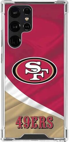 Skinit Clear Phone Case Compatible with Galaxy S23 Ultra - Officially Licensed NFL San Francisco 49ers Design in Saudi Arabia