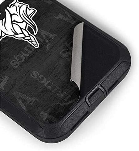 Skinit Decal Skin Compatible with OtterBox Defender iPhone 11 Case - Officially Licensed NFL Minnesota Vikings Black & White Design in Saudi Arabia