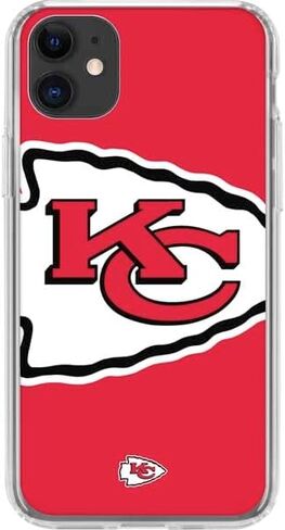Skinit Clear Phone Case Compatible with iPhone 11 - Officially Licensed NFL Kansas City Chiefs Large Logo Design in Saudi Arabia
