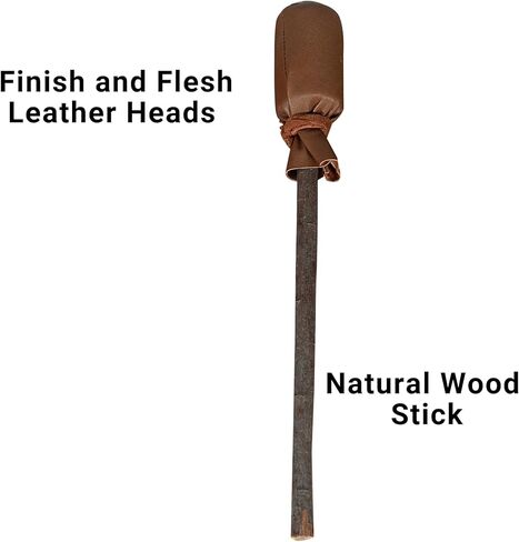 ARAW Shaman Native American Drumbeater, Drumstick Natural Wood Handle, Leather Head Beater (Brown) in Kuwait