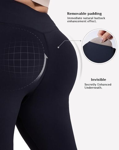 Butt Lifting Pads Flared Pants for Women with a Sculpting Hip Enhancer | 3-in-1 Tummy Control Shapewear Yoga Pants in Kuwait