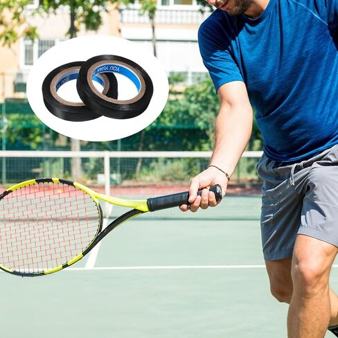 2Pcs Grip Finishing Tape Tennis Racket PVC Racquet Finishing 0.4Inch ×10.93 Yards Badminton Racquet Grip Racket Wrap Tape for Tennis Badminton in Saudi Arabia