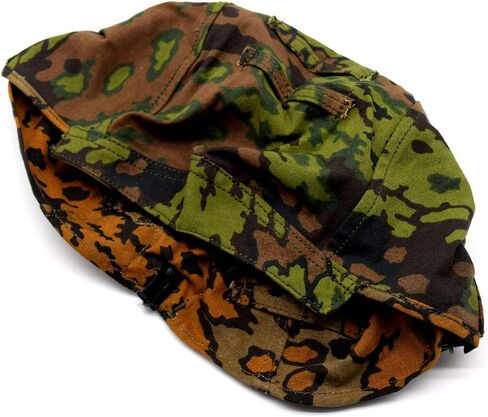 Reversible WWII German M35 Helmet Cover Spring W Fall Oak Camo Color Double Side Replica in Saudi Arabia
