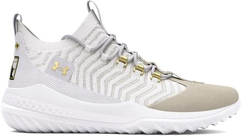 Under Armour Harper 9 Turf - للرجال (أبيض/أبيض ساميت/ذهبي معدني) in Kuwait