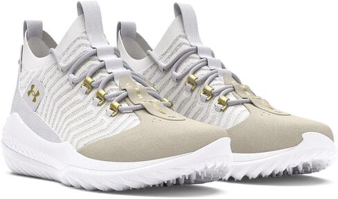 Under Armour Harper 9 Turf - للرجال (أبيض/أبيض ساميت/ذهبي معدني) in Kuwait
