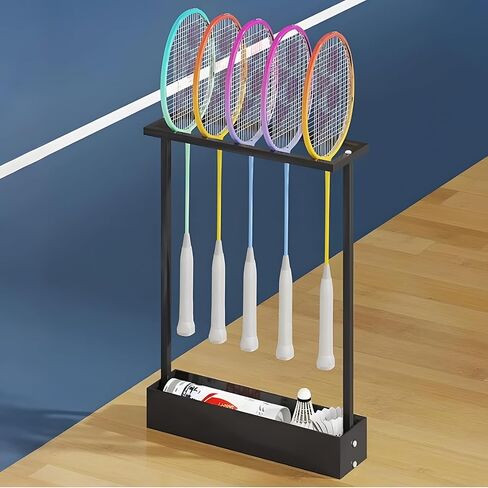 Tennis Racket Large Storage Rack, Heavy Duty Floor Standing, Badminton Display Rack, Badminton Racket Holder, for stadiums, Schools(White) in Saudi Arabia