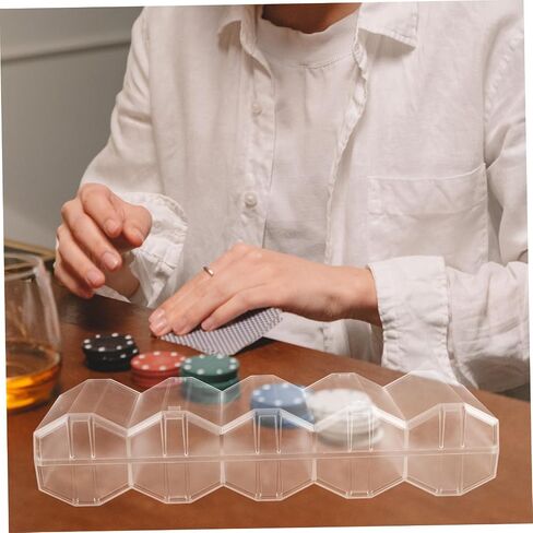 Poker Chip Carrier Box with Compartment Storage Portable Multi Use Poker Chip Case for Organized Sturdy Design for Easy Loading and Travel in Saudi Arabia