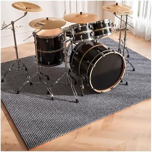 Soundproof Rugs for Piano & Drums - Noise Reduction Non-Slip Carpet Mat, 150x200cm, Gray - Ideal for Upright & Electronic Drum Kits, Bass Drum Protection in Saudi Arabia