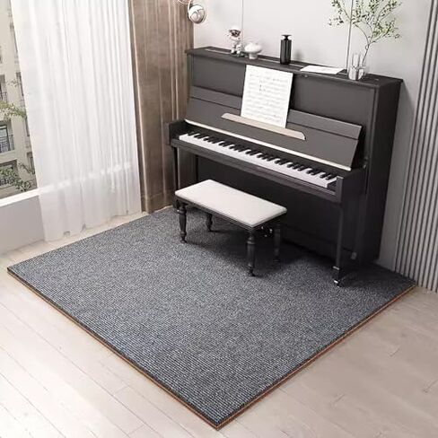 Soundproof Rugs for Piano & Drums - Noise Reduction Non-Slip Carpet Mat, 150x200cm, Gray - Ideal for Upright & Electronic Drum Kits, Bass Drum Protection in Saudi Arabia