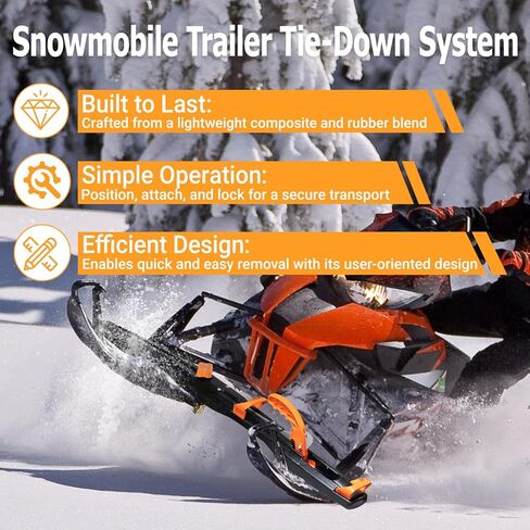 نظام ربط مقطورة عربة الثلج 1000-SC-FRONT مناسب لـ Superclamp II، قبضة متعددة الاستخدامات للإمساك الآمن، طقم أمان قضيب ربط عربة التزلج على الجليد in Kuwait