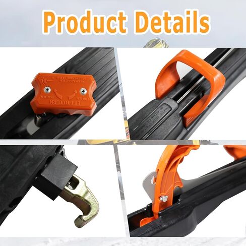 نظام ربط مقطورة عربة الثلج 1000-SC-FRONT مناسب لـ Superclamp II، قبضة متعددة الاستخدامات للإمساك الآمن، طقم أمان قضيب ربط عربة التزلج على الجليد in Kuwait