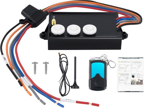 G3-H01 Wireless Dump Trailer Remote Control Kit, 12 Volt Hydraulic Pump Lift Winch Controller with 50-100ft Range, Low Voltage Protection, Easy Installation for Dump Trailers, Boat Lifts, Snow Plows. in Saudi Arabia