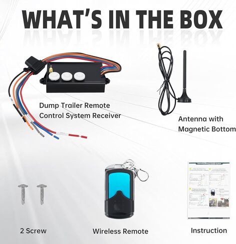 G3-H01 Wireless Dump Trailer Remote Control Kit, 12 Volt Hydraulic Pump Lift Winch Controller with 50-100ft Range, Low Voltage Protection, Easy Installation for Dump Trailers, Boat Lifts, Snow Plows. in Saudi Arabia