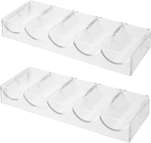 ibasenice Acrylic Poker Chip Organizer 2pc Chips Storage Management for Poker Games in Saudi Arabia