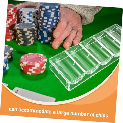 ibasenice Acrylic Poker Chip Organizer 2pc Chips Storage Management for Poker Games in Saudi Arabia