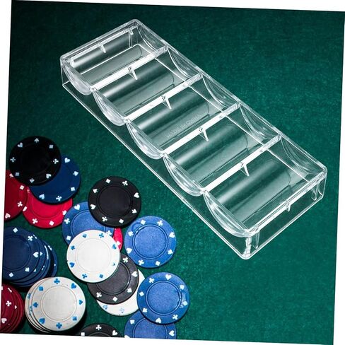 ibasenice Acrylic Poker Chip Organizer 2pc Chips Storage Management for Poker Games in Saudi Arabia
