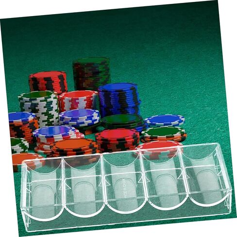 ibasenice Acrylic Poker Chip Organizer 2pc Chips Storage Management for Poker Games in Saudi Arabia