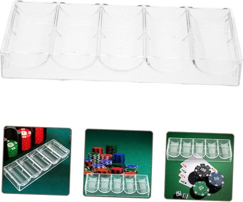 ibasenice Acrylic Poker Chip Organizer 2pc Chips Storage Management for Poker Games in Saudi Arabia