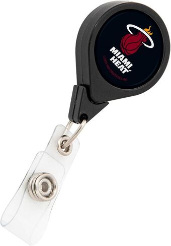 Desert Cactus Miami Heat Retractable Badge Holder NBA ID Reel with Ticket Clip for Lanyard, Work, School & Office Access (Design C) in Saudi Arabia