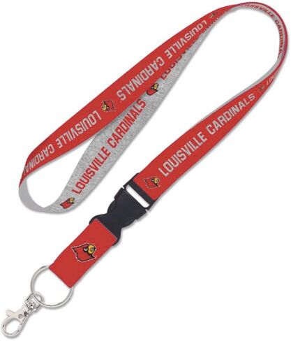 Louisville Cardinals HEATHERED Lanyard w/detachable buckle 1" in Saudi Arabia