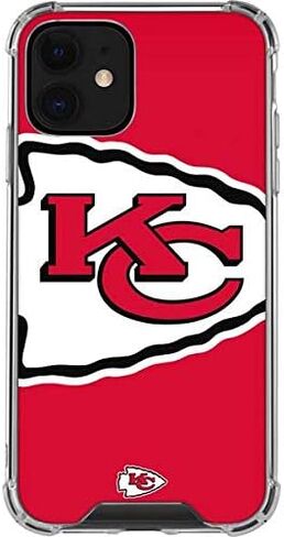 Skinit Clear Phone Case Compatible with iPhone 12 - Officially Licensed NFL Kansas City Chiefs Large Logo Design in Saudi Arabia