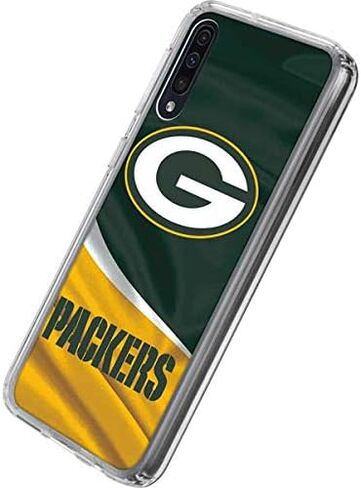 حافظة هاتف Skinit الشفافة متوافقة مع هاتف Galaxy A50 - تصميم Green Bay Packers المرخص رسميًا من الدوري الوطني لكرة القدم الأمريكية in Saudi Arabia