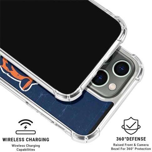 Skinit Clear Phone Case Compatible with iPhone 15 Pro - Officially Licensed NFL Chicago Bears - Alternate Distressed Design in Saudi Arabia