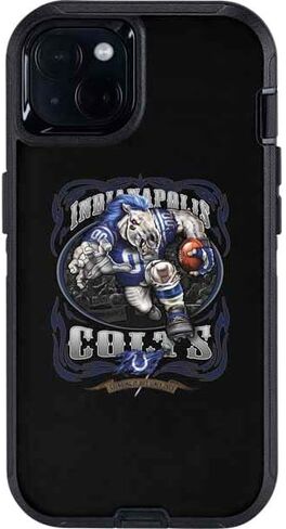Skinit Decal Phone Skin Compatible with OtterBox Defender iPhone 14 Plus - Officially Licensed Liquid Blue NFL Indianapolis Colts Running Back Design in Saudi Arabia