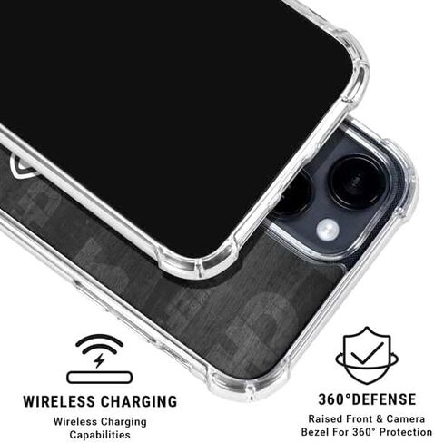 Skinit Clear Phone Case Compatible with iPhone 15 Plus - Officially Licensed NFL Kansas City Chiefs Black & White Design in Saudi Arabia
