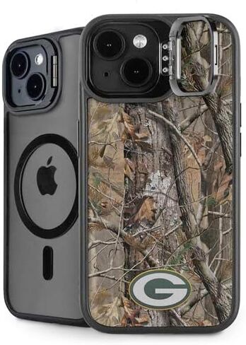 حافظة هاتف Skinit Kickstand متوافقة مع iPhone 13 - مرخصة رسميًا من NFL Green Bay Packers Realtree AP Camo Design in Saudi Arabia