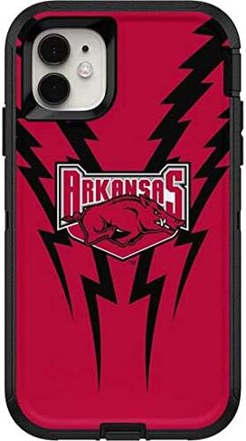 Skinit Decal Skin Compatible with OtterBox Defender iPhone 11 Case - Officially Licensed College Arkansas Razorbacks Design in Saudi Arabia